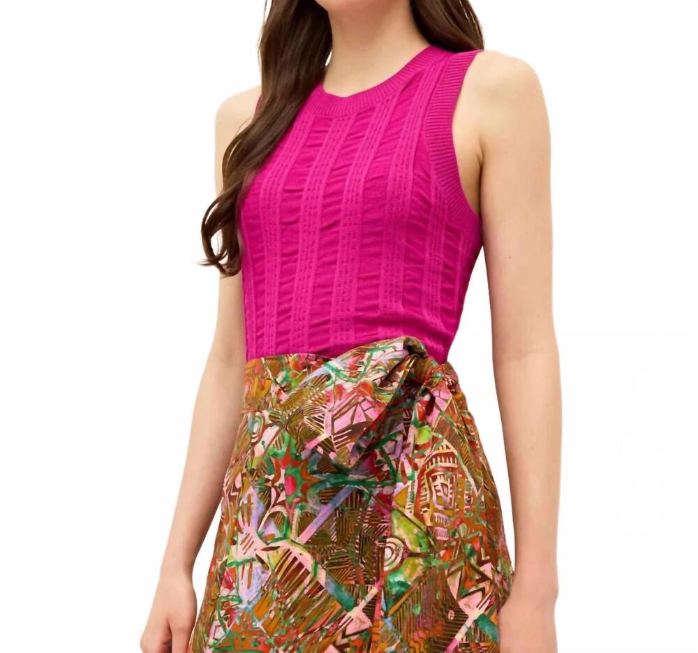 NEW MARIE OLIVER reece sleeveless knit top in pink